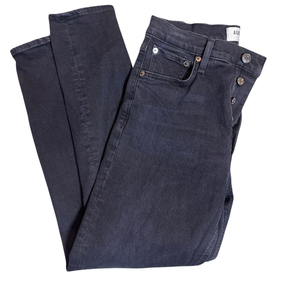 AGolde nico highrise black button up jeans 27